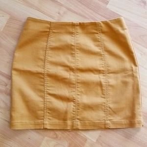 Short Mustard Skirt